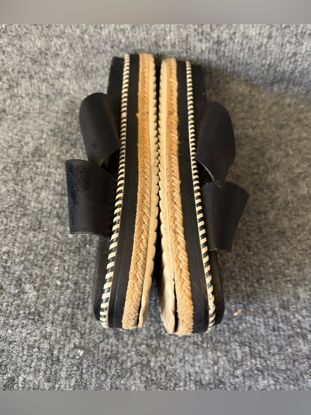 Sam Edelman Black Crossband Espadrille Slide Sandals - Picture 4 of 8